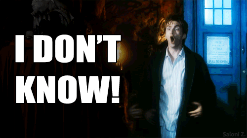 i don't know doctor who gif